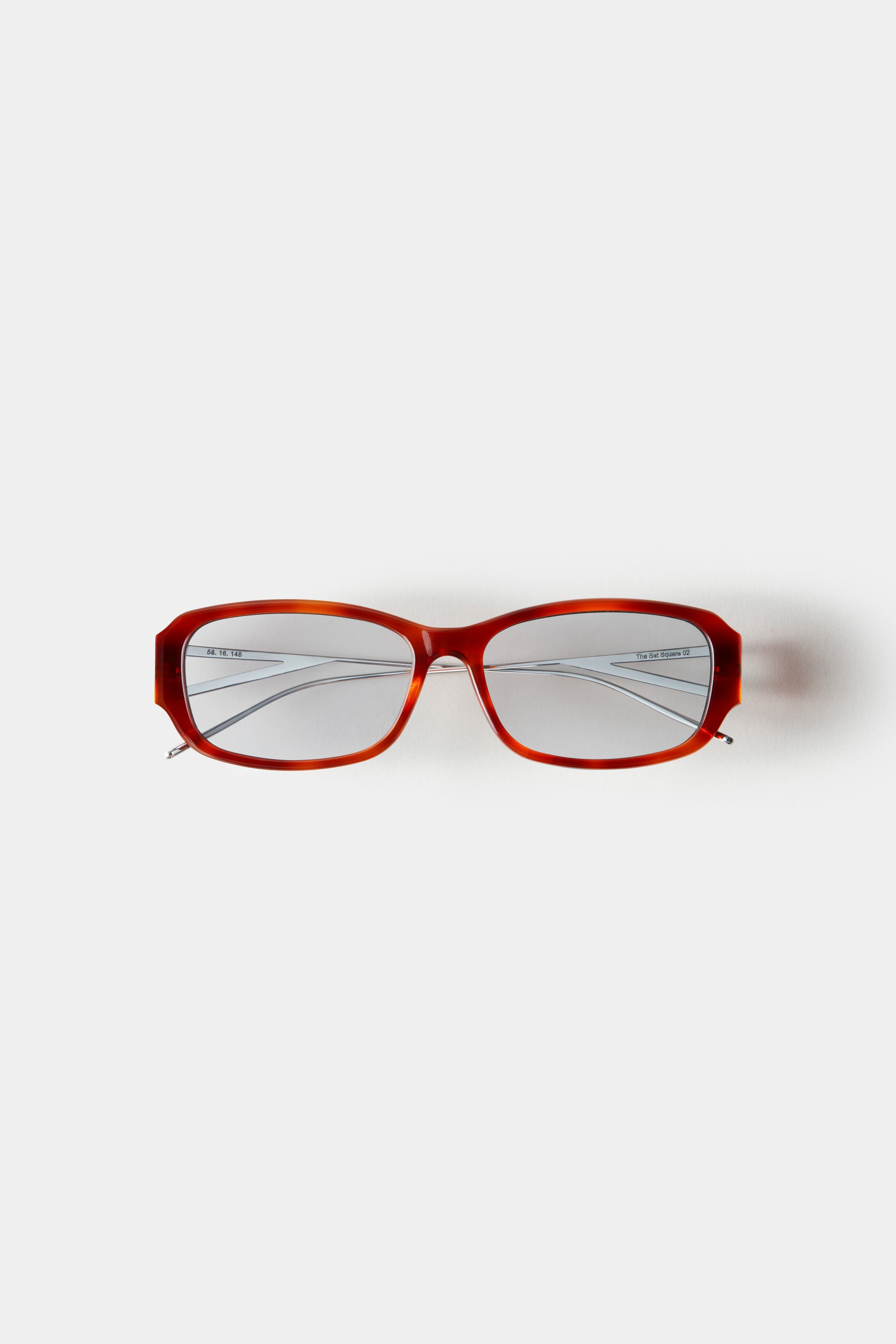 THE SET SQUARE 02 SUNGLASSES - Havana - Tinted Blue