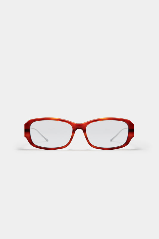 THE SET SQUARE 02 SUNGLASSES - Havana - Tinted Blue