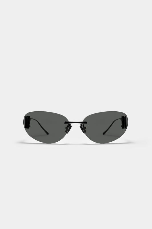 THE SET SQUARE 01 SUNGLASSES - Black - Black