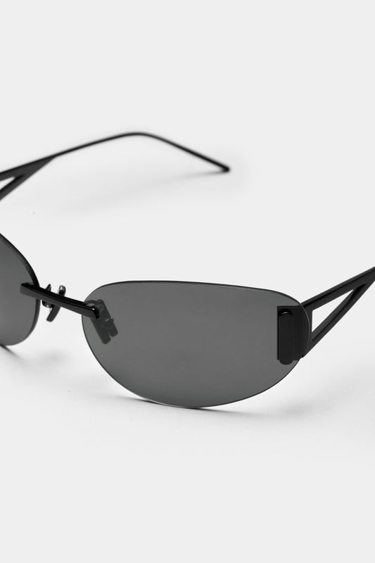 THE SET SQUARE 01 SUNGLASSES - Black - Black