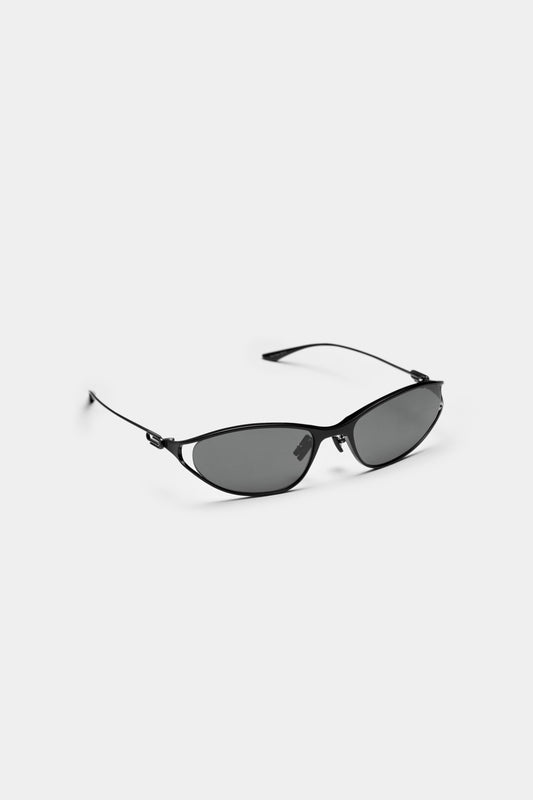 THE PAPER CLIP 01 SUNGLASSES - Black - Black