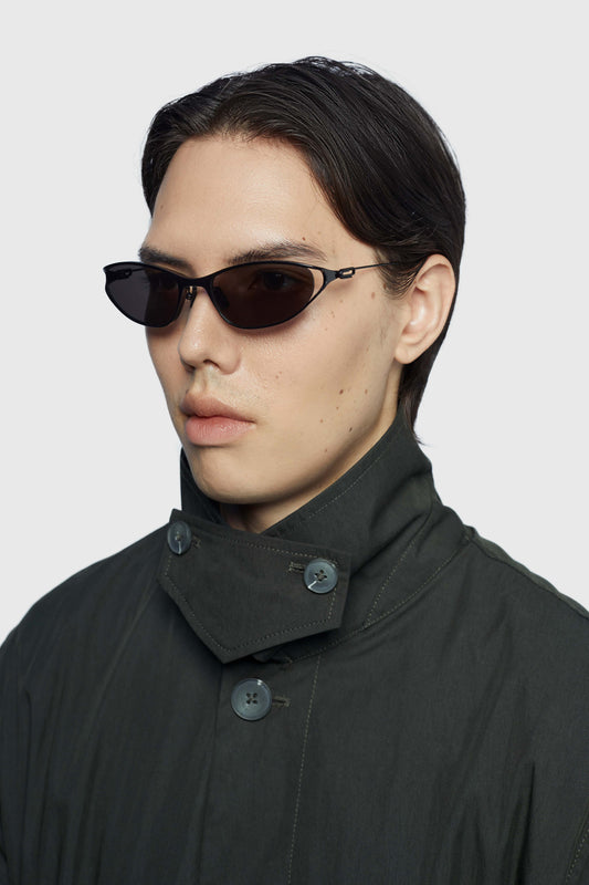THE PAPER CLIP 01 SUNGLASSES - Black - Black