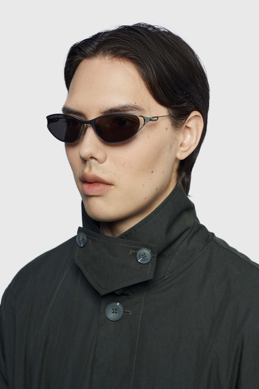 THE PAPER CLIP 01 SUNGLASSES - Gunmetal - Black