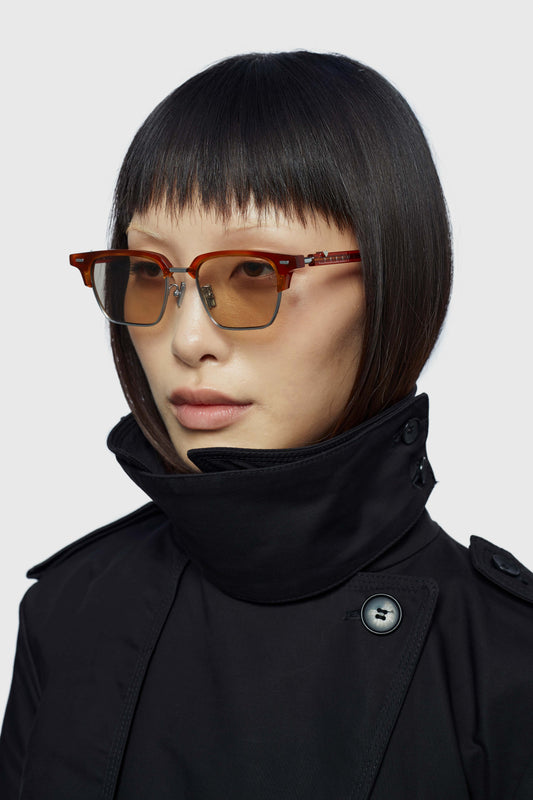 THE RULER 01 SUNGLASSES - Havana - Orange