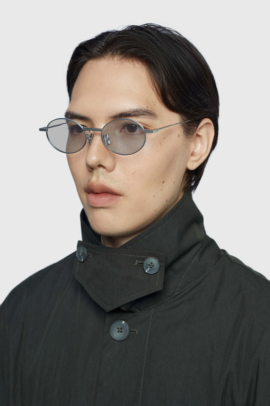 THE RULER 02 SUNGLASSES - Silver - Tinted Blue