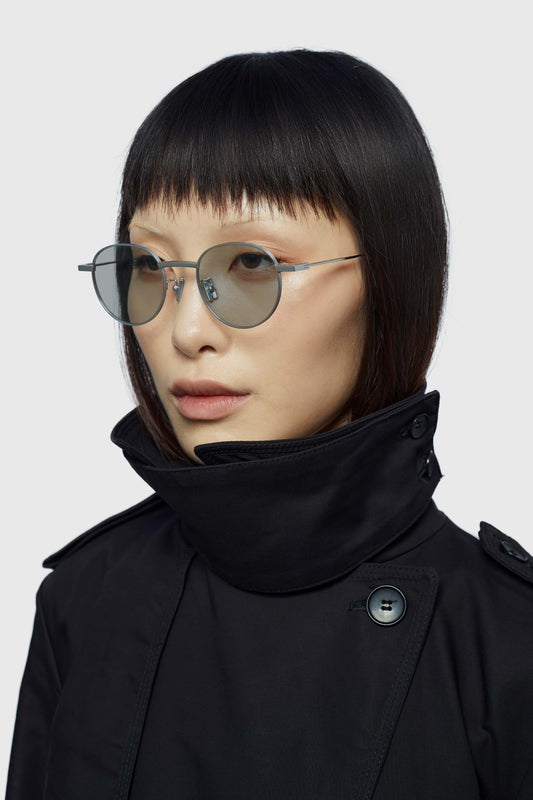 THE RULER 03 SUNGLASSES - Silver - Tinted Blue