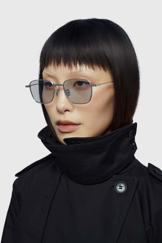 THE RULER 04 SUNGLASSES - Silver - Tinted Blue