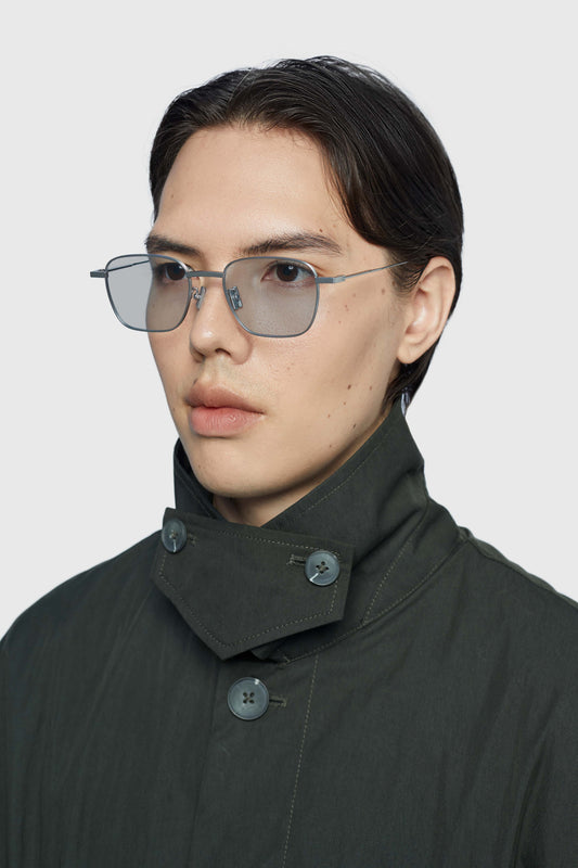 THE RULER 04 SUNGLASSES - Silver - Tinted Blue