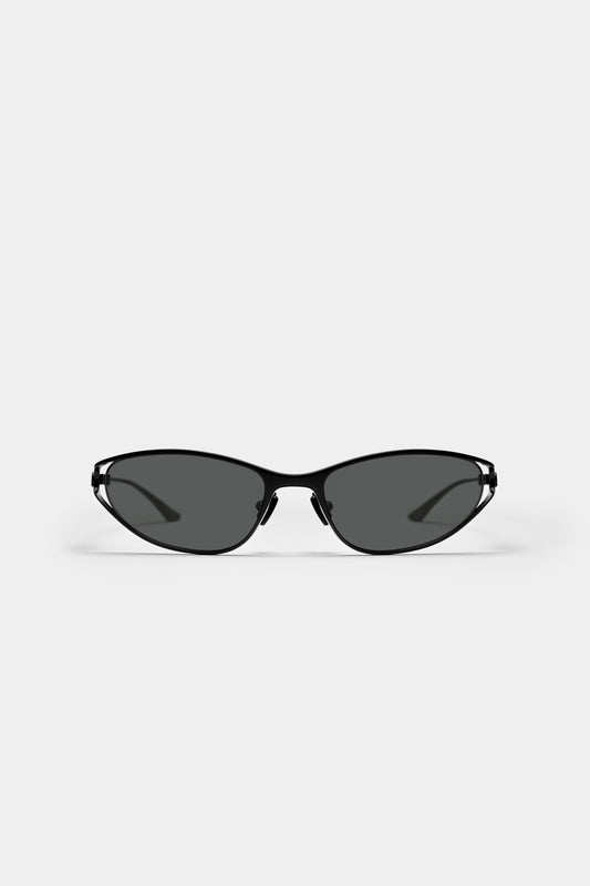 THE PAPER CLIP 01 SUNGLASSES - Black - Black