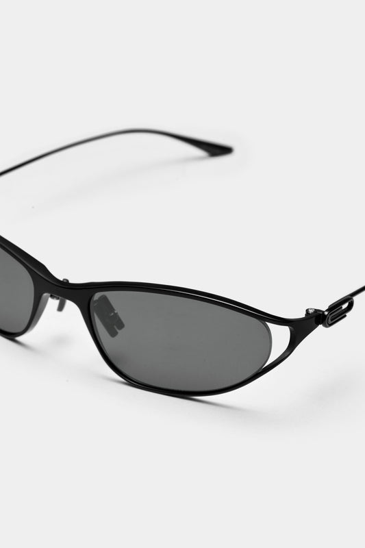 THE PAPER CLIP 01 SUNGLASSES - Black - Black