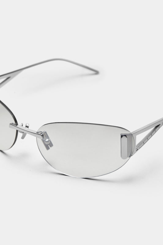 THE SET SQUARE 01 SUNGLASSES - Silver - Grey