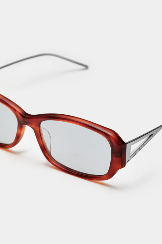 THE SET SQUARE 02 SUNGLASSES - Havana - Tinted Blue