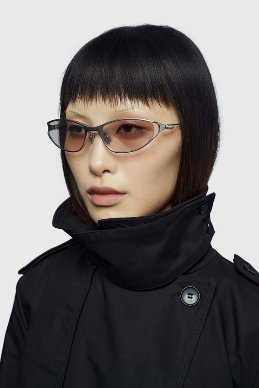 THE PAPER CLIP 01 SUNGLASSES - Silver - Grey