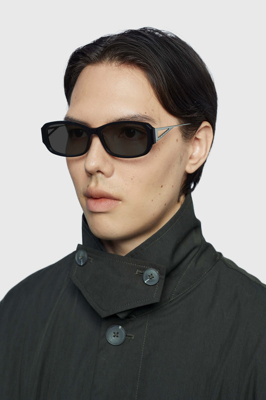 THE SET SQUARE 02 SUNGLASSES - Black - Black